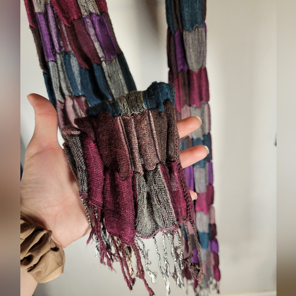 Multicolor Patchwork Scarf - Picture 3 of 5
